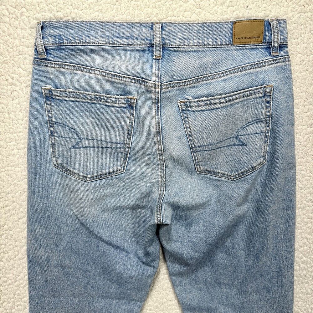 American Eagle Super High Rise Straight Jeans Women’s 10 (32x29.5) Y2K Grunge - Picture 4 of 12